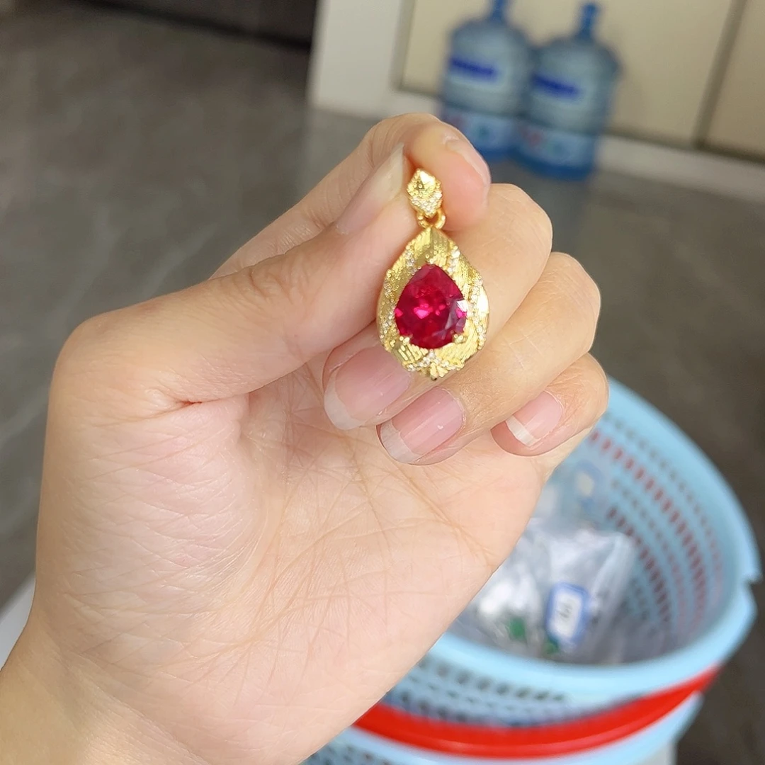 颈饰银S925镶嵌红宝石