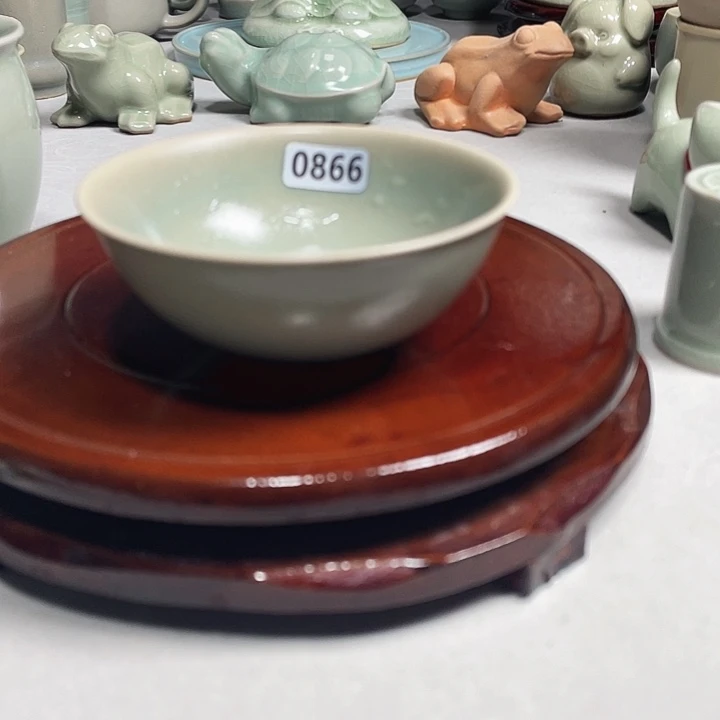 原矿釉柴烧汝瓷小碗杯