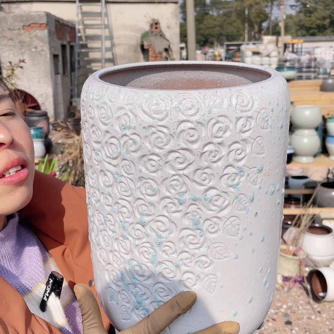 红陶王嫂花盆0122-79