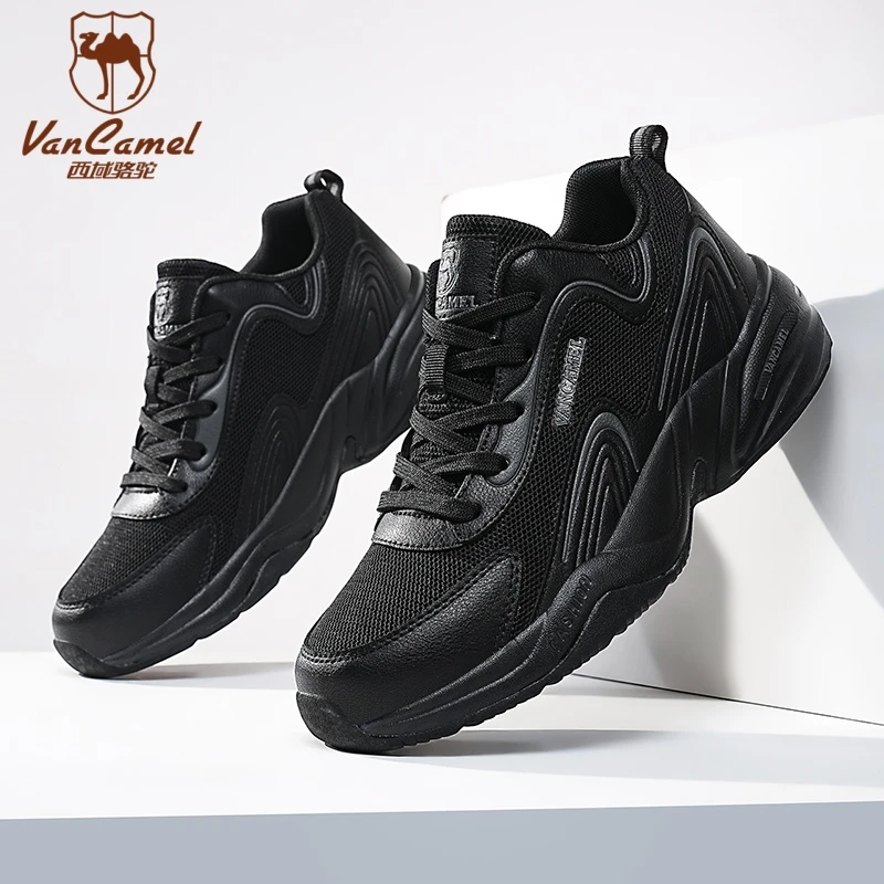VANCAMEL/西域骆驼四季网面夏季休闲跑步鞋男士潮流百搭运动鞋