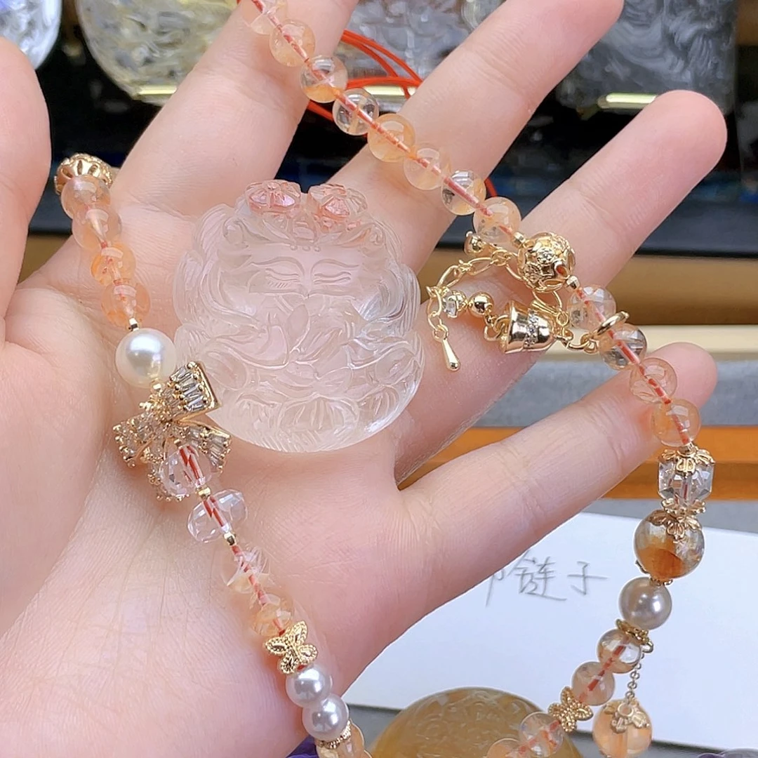 未镶嵌颈饰水晶苏*胶花