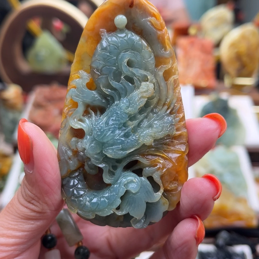 岫玉未镶嵌挂件挂件