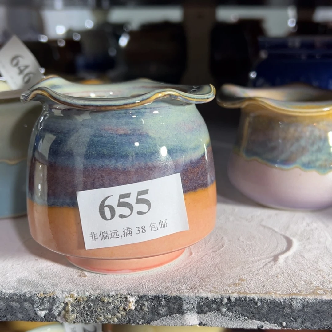 红陶景德镇手工花盆