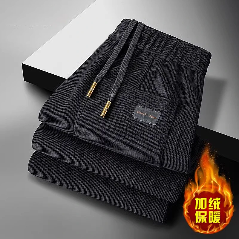 Leekody2025年灯芯绒休闲裤男款秋冬款新款运动卫裤潮流直筒长裤