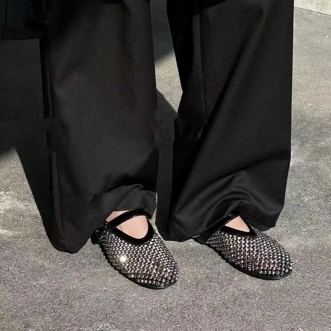 镂空夏季套筒休闲钻浅口单鞋包头春夏洞洞鞋百搭尖头GD-250513