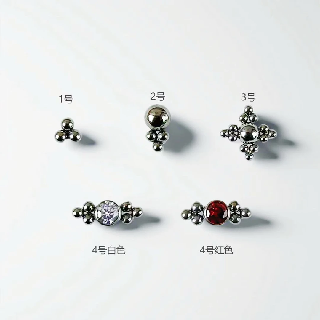 钛合金耳饰 【文艺复兴珠珠】 f136医用植入级钛合金耳钉耳骨钉T34