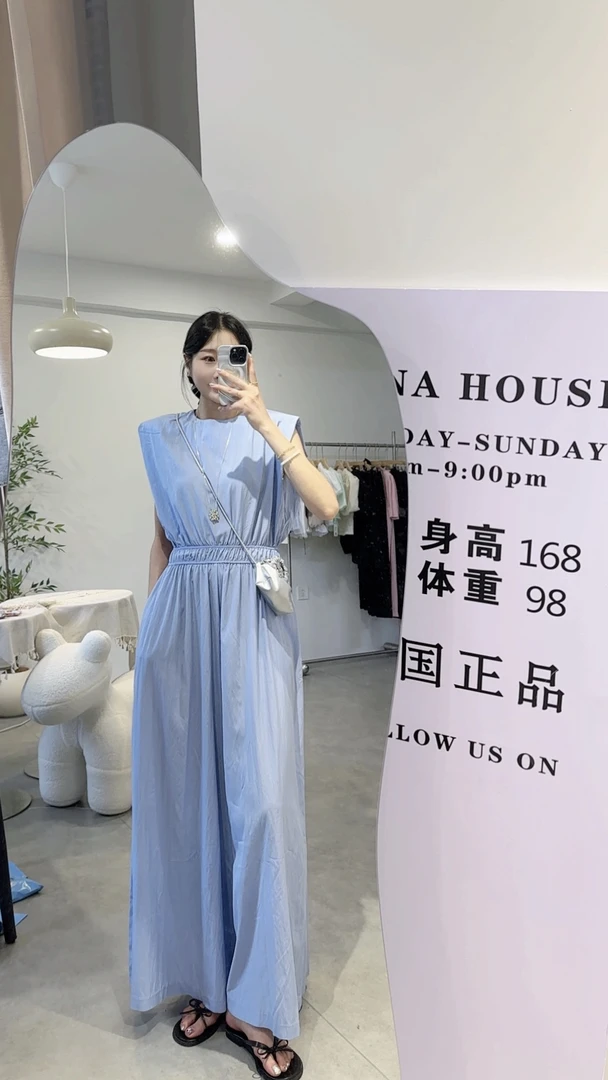 nana韩国东大门正品显瘦显高垫肩连体裤