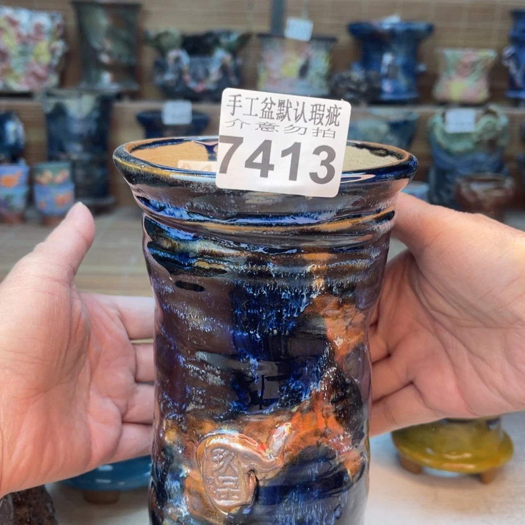 手工花盆默认瑕疵完美者勿拍