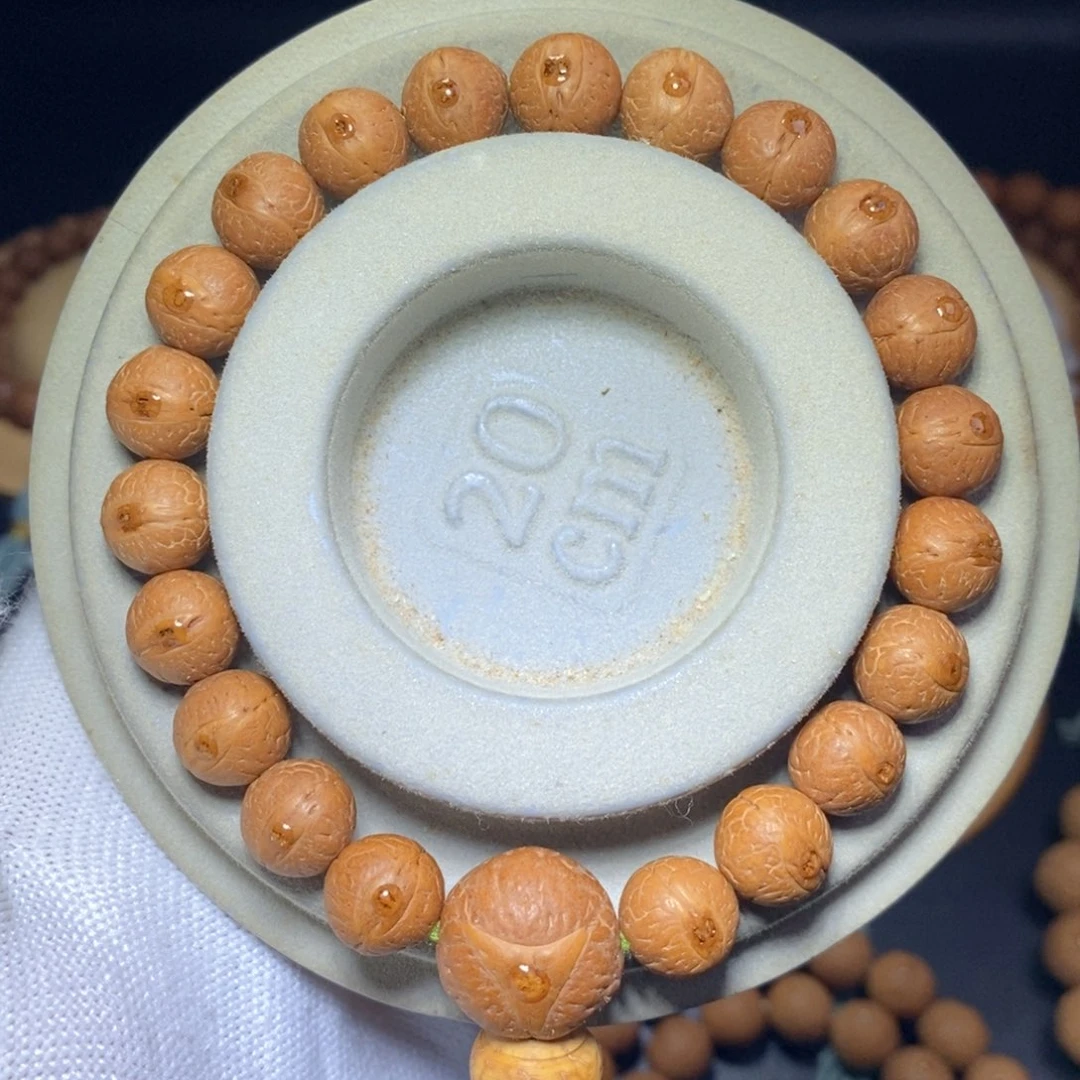 吊坠凤眼菩提11mm红皮圆桩手串21颗