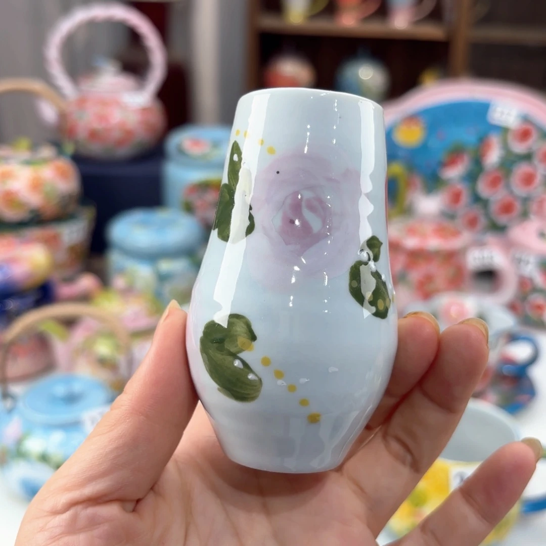 景德镇手绘高温釉下彩陶瓷茶具