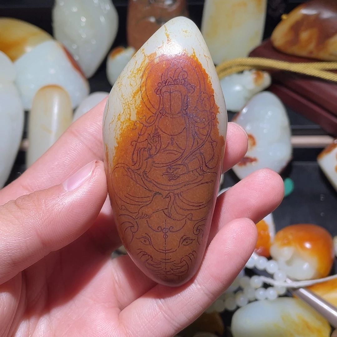 和田玉未镶嵌挂件