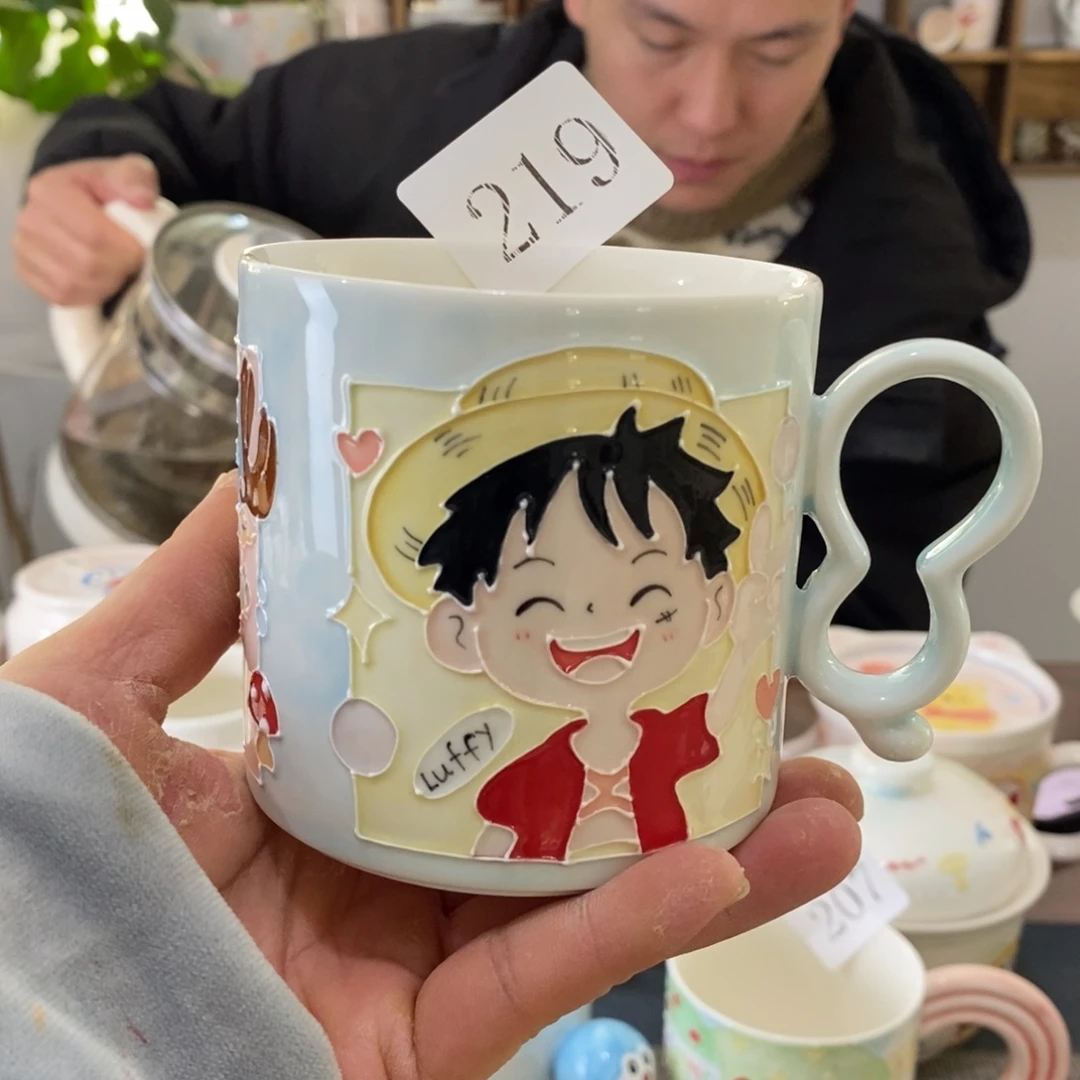 瓷片景德镇釉下彩手绘