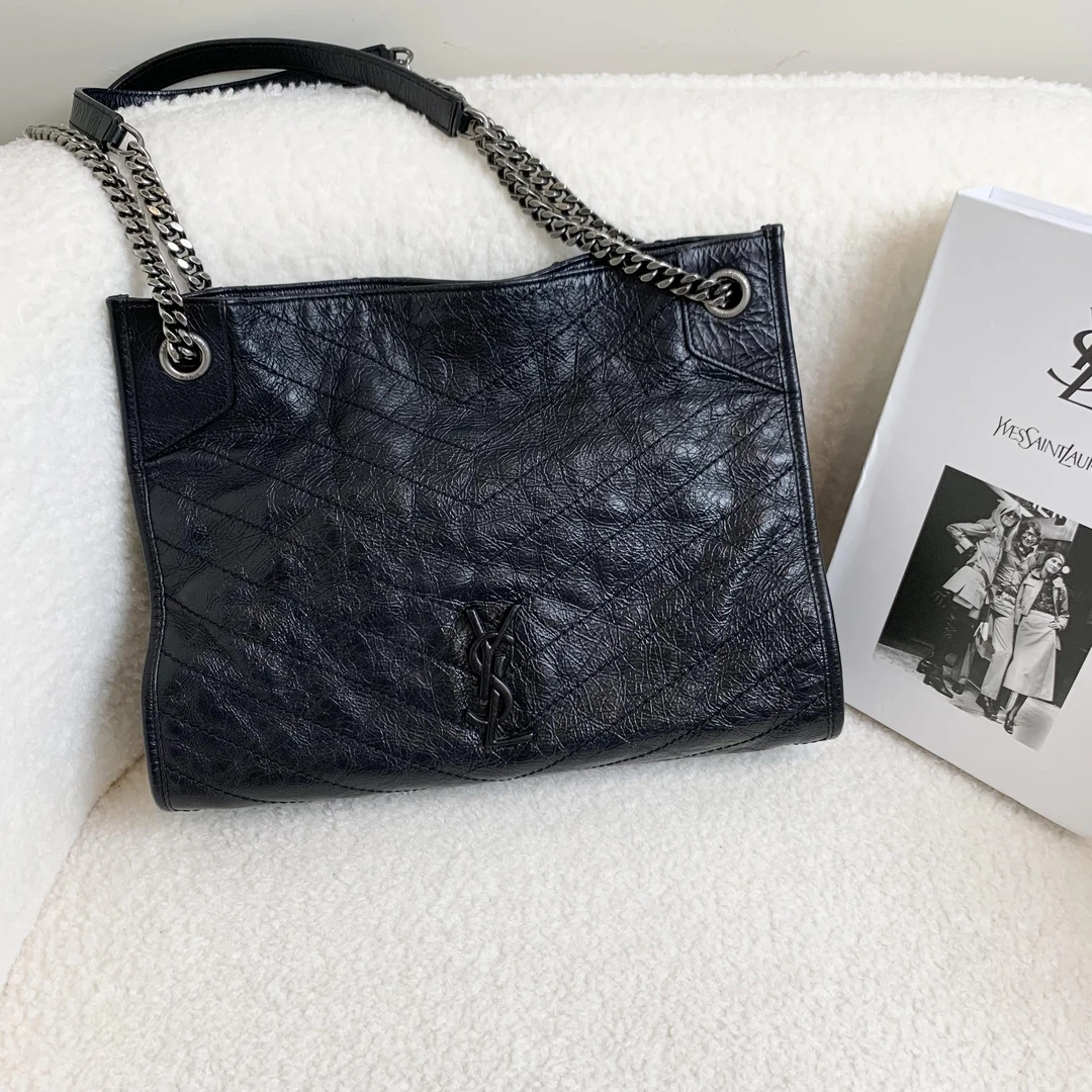 99新 YSL/圣罗兰 壹臻/ysl 黑色niki shopping bag中号 37233971
