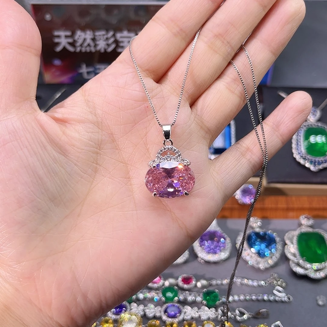 颈饰蓝宝石银S925镶嵌m 26