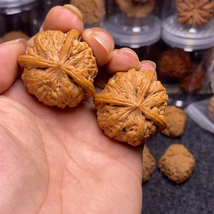 文玩核桃吊坠39雨花石三棱