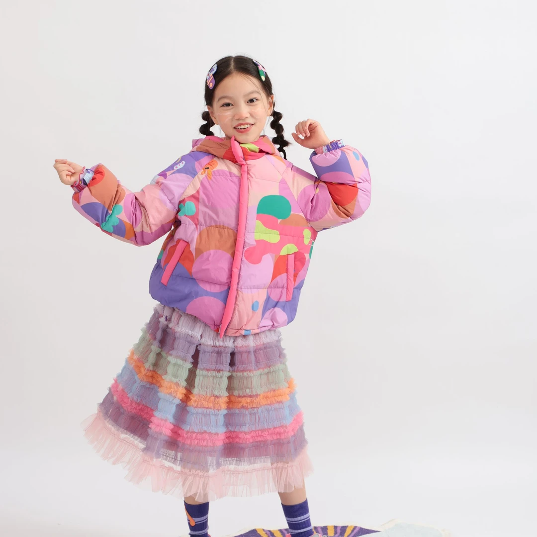 boxboxbox童装【冬上新】95白鸭绒我的小兔叽印花羽绒服 保暖外套
