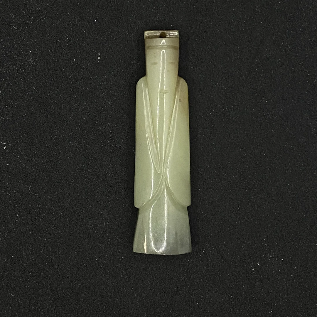 29G57 清 和田玉翁仲吊坠