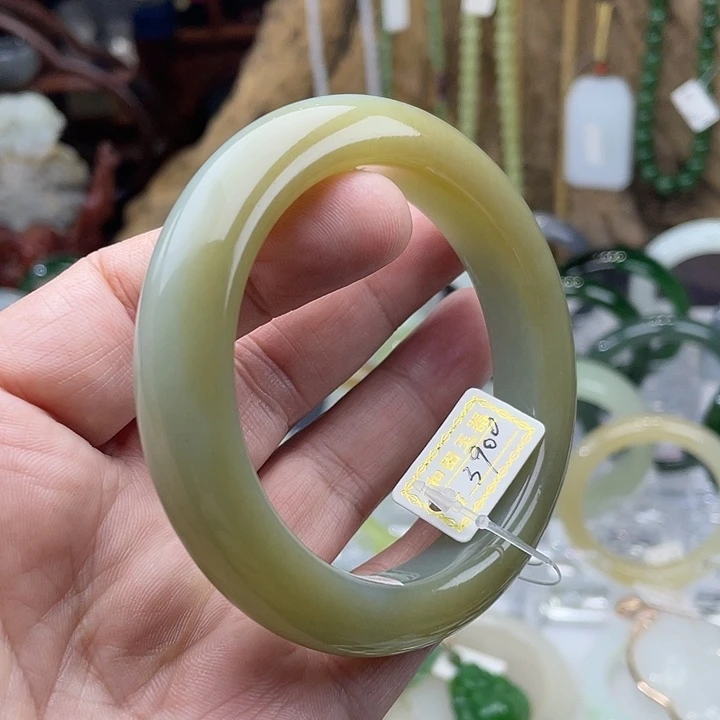 和田玉手镯未镶嵌60