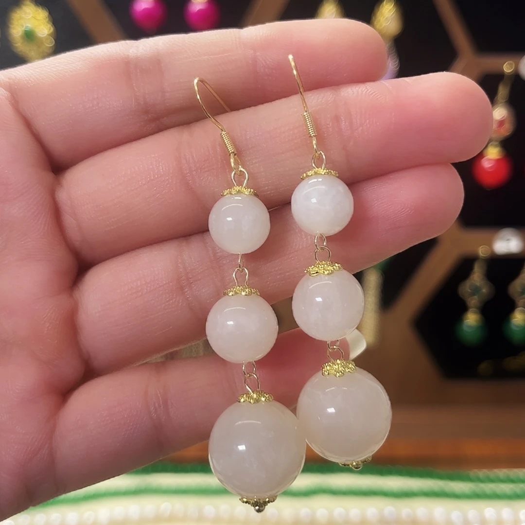 锆石纯铜合金耳饰