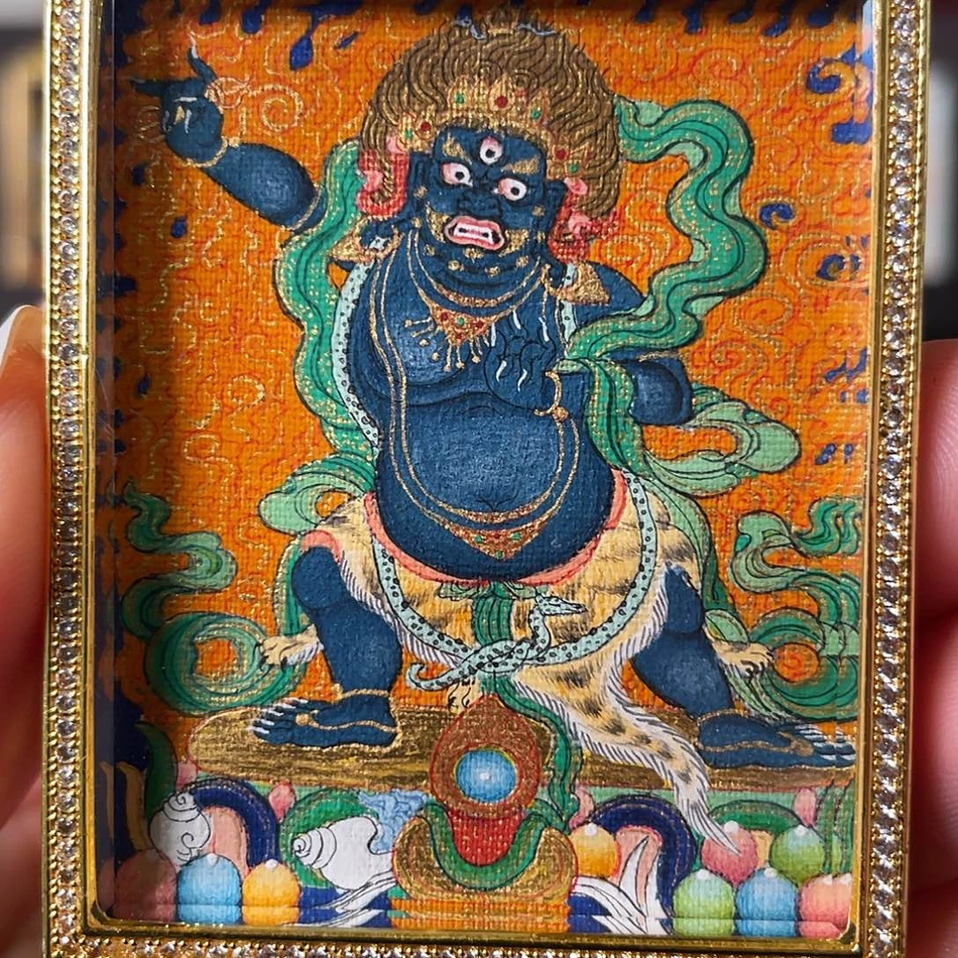 吊坠金刚手4×5小唐卡