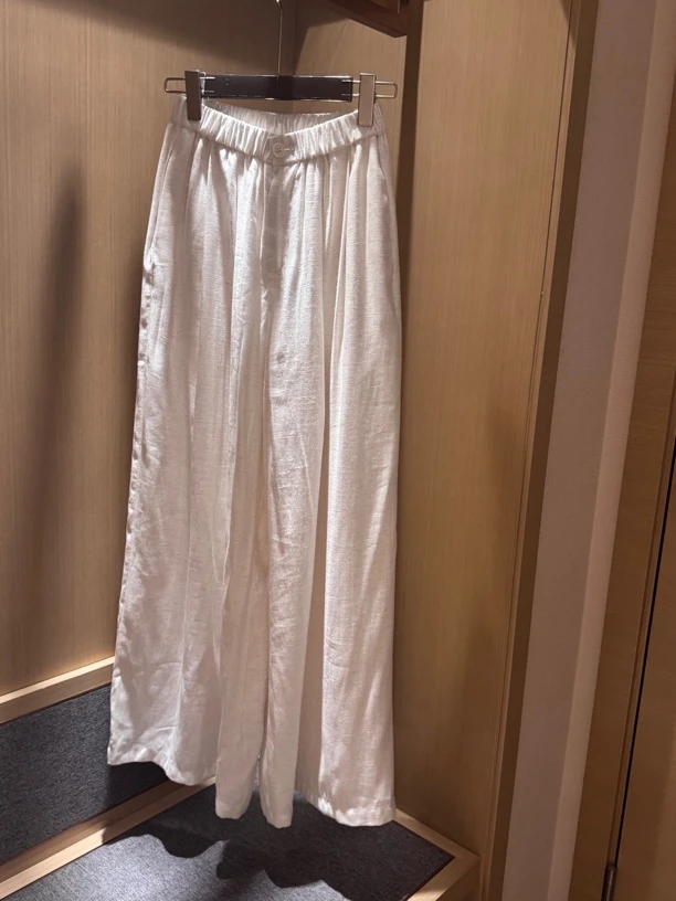 Anhui【棉麻阔腿裤】新款简约大气百搭松弛阔腿裤