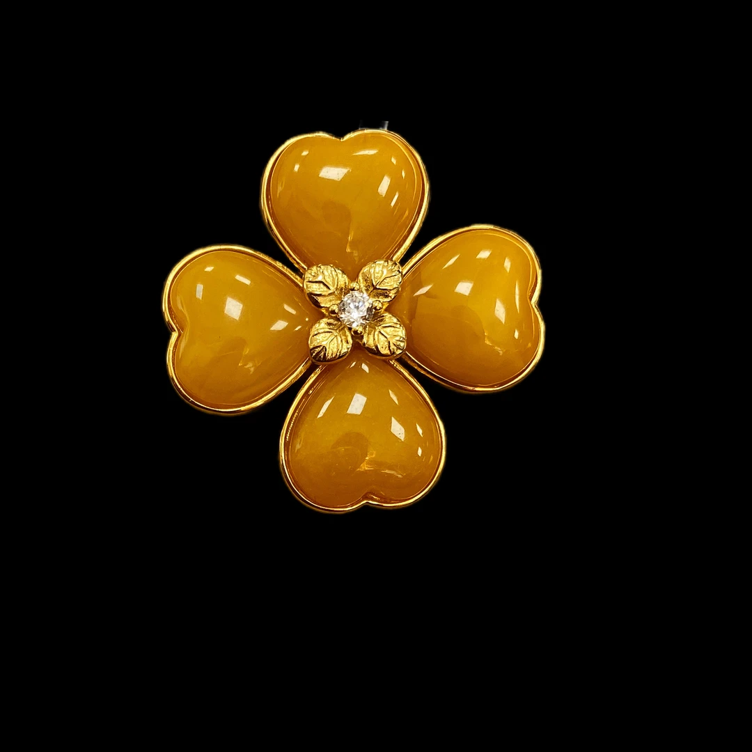 0109-蜜蜡吊坠胸针两用多样性发一