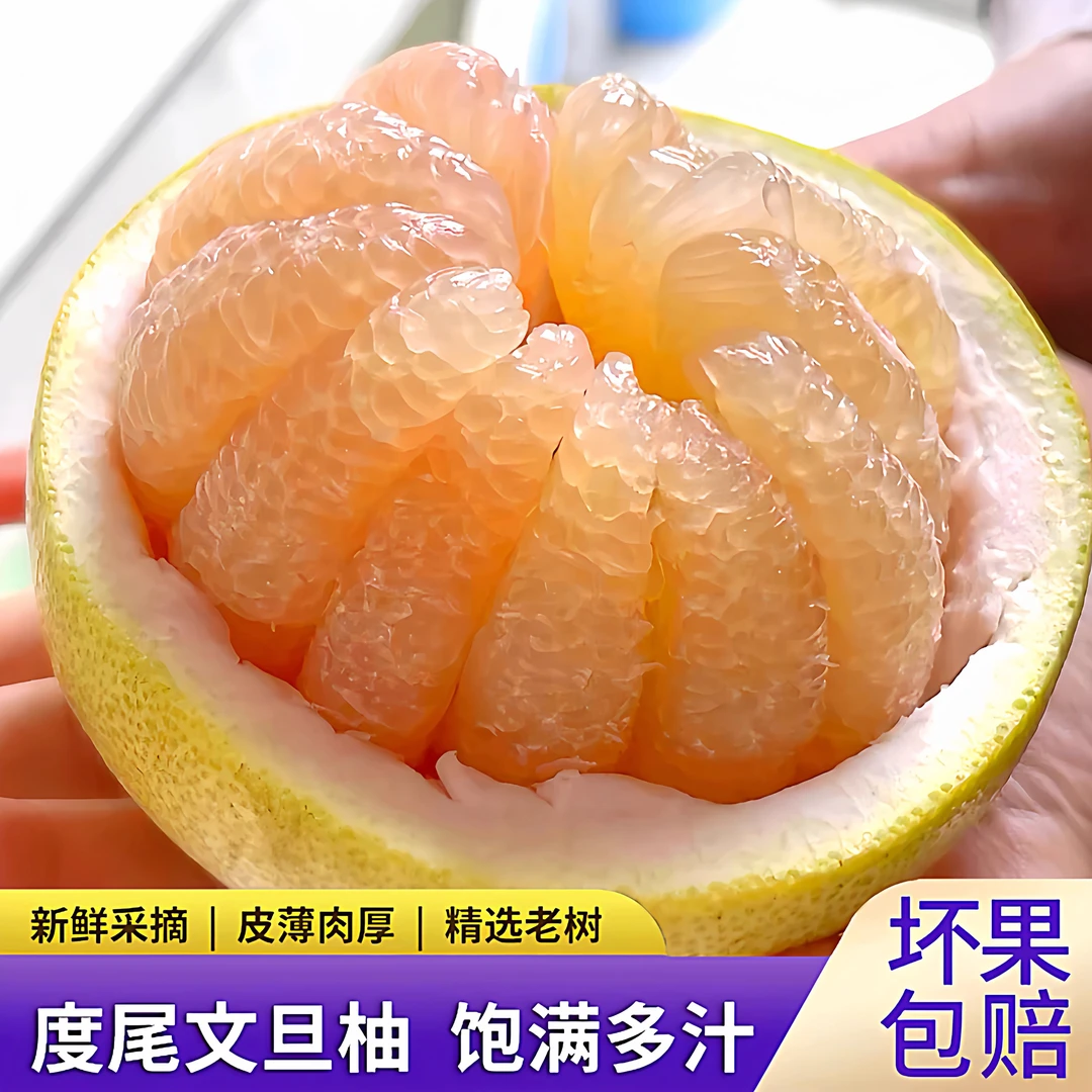 福建仙游度尾文旦柚红心蜜柚新鲜应季孕妇水果酸甜多汁