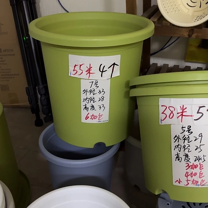 果绿色7号口径33高33无托6个