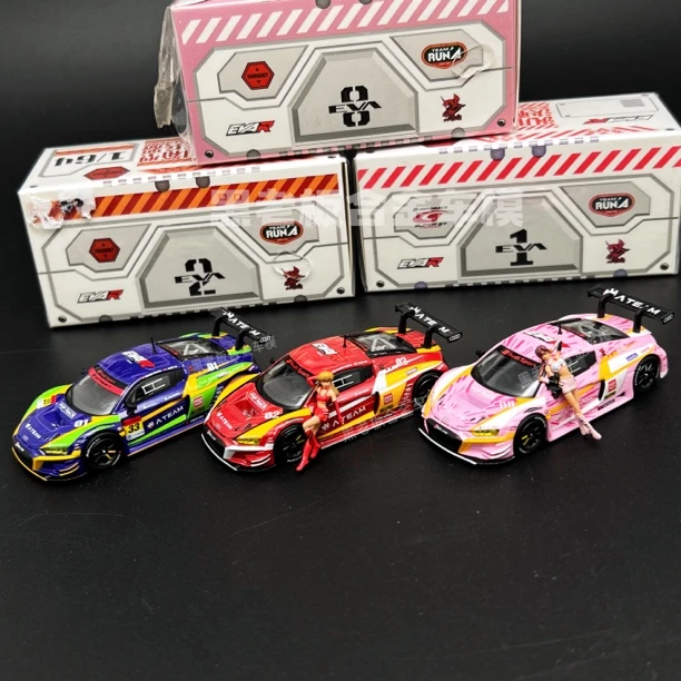 POP RACE EVA新世纪福音战士奥迪R8联名限定8号机真波希合金车模