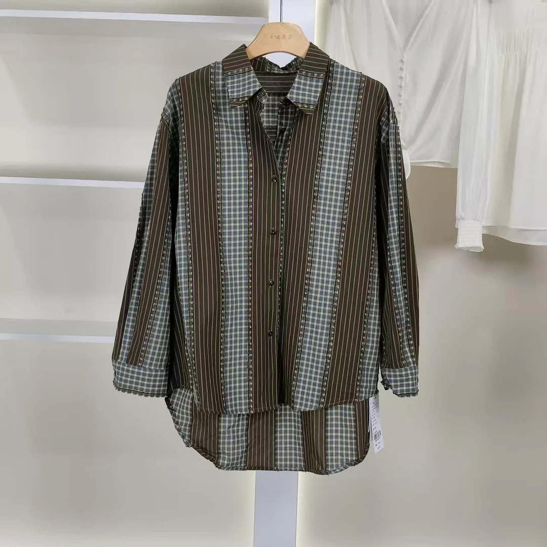 麦迪尚品【夕Y】50909256 含棉宽松长袖衬衫春季女装专柜正品