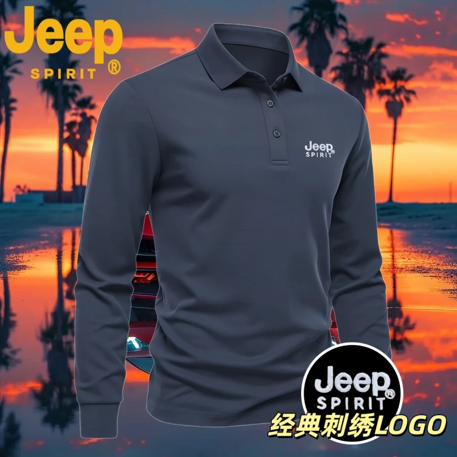 JEEPSPIRIT刺绣polo衫新款潮流新品百搭经典流行商务品质休闲痞帅