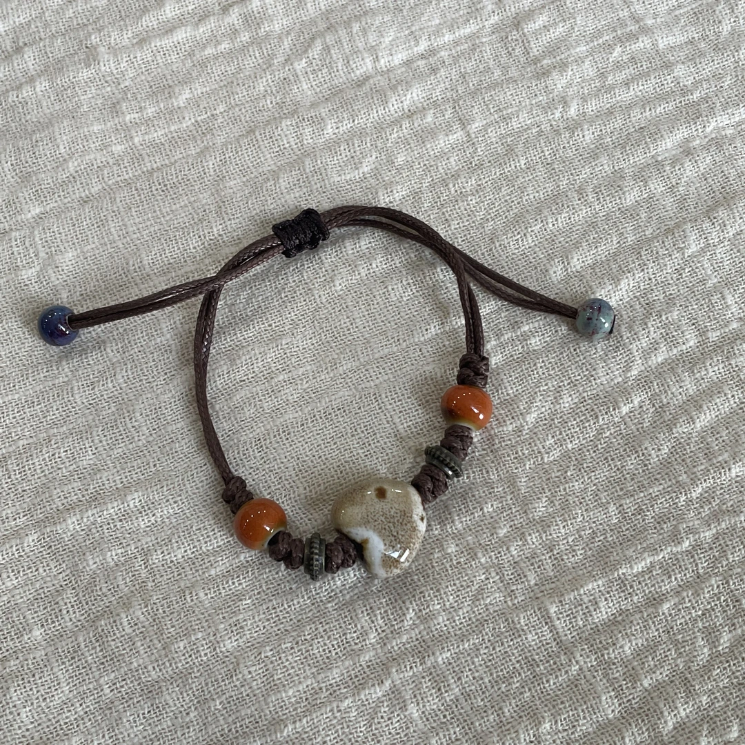 合金手链 陶瓷手链 原创设计手工DIY单串合金手串单圈微瑕