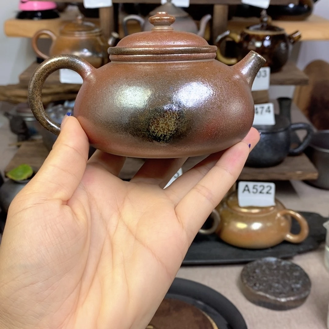 建水紫陶柴烧茶壶
