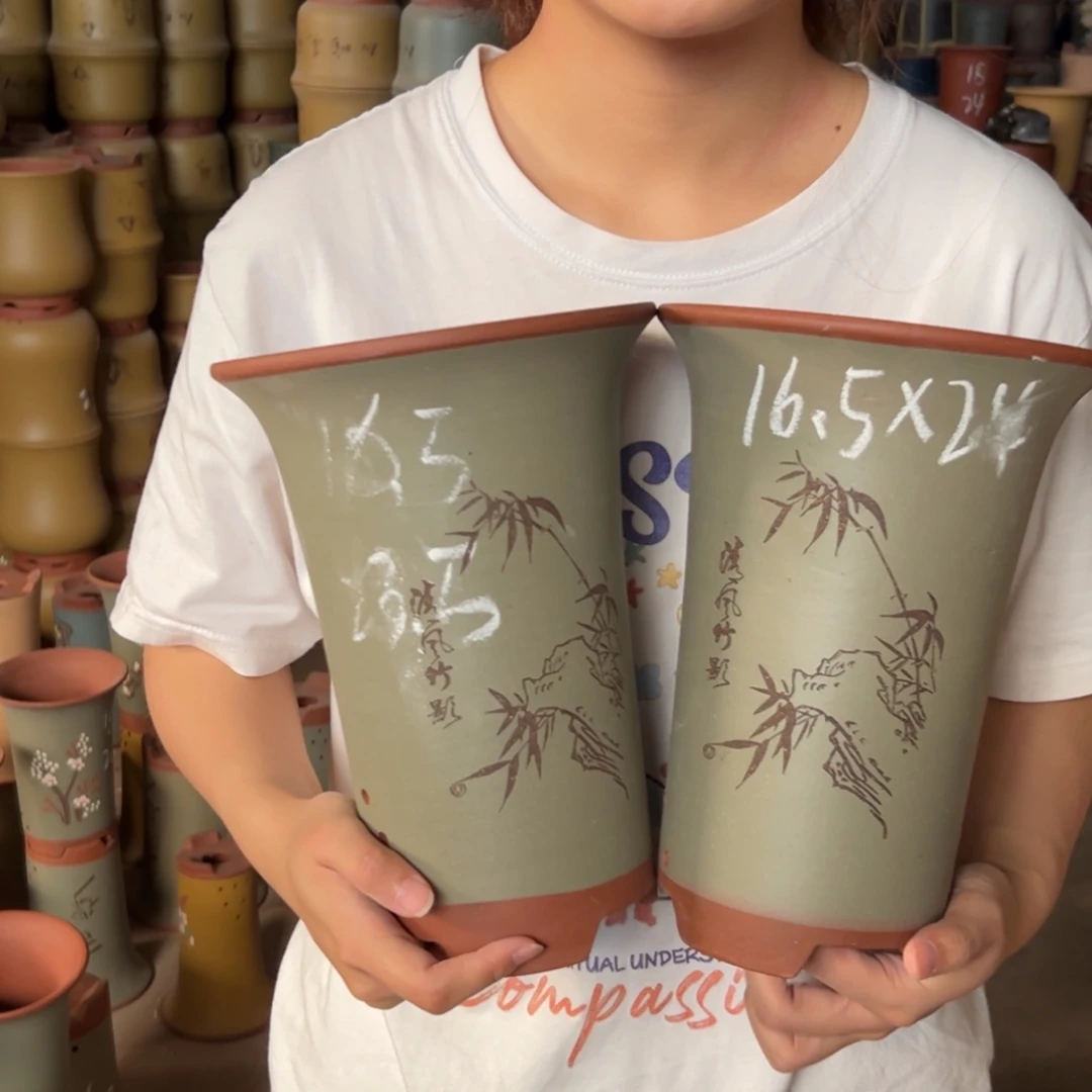 宜兴川阁紫砂花盆