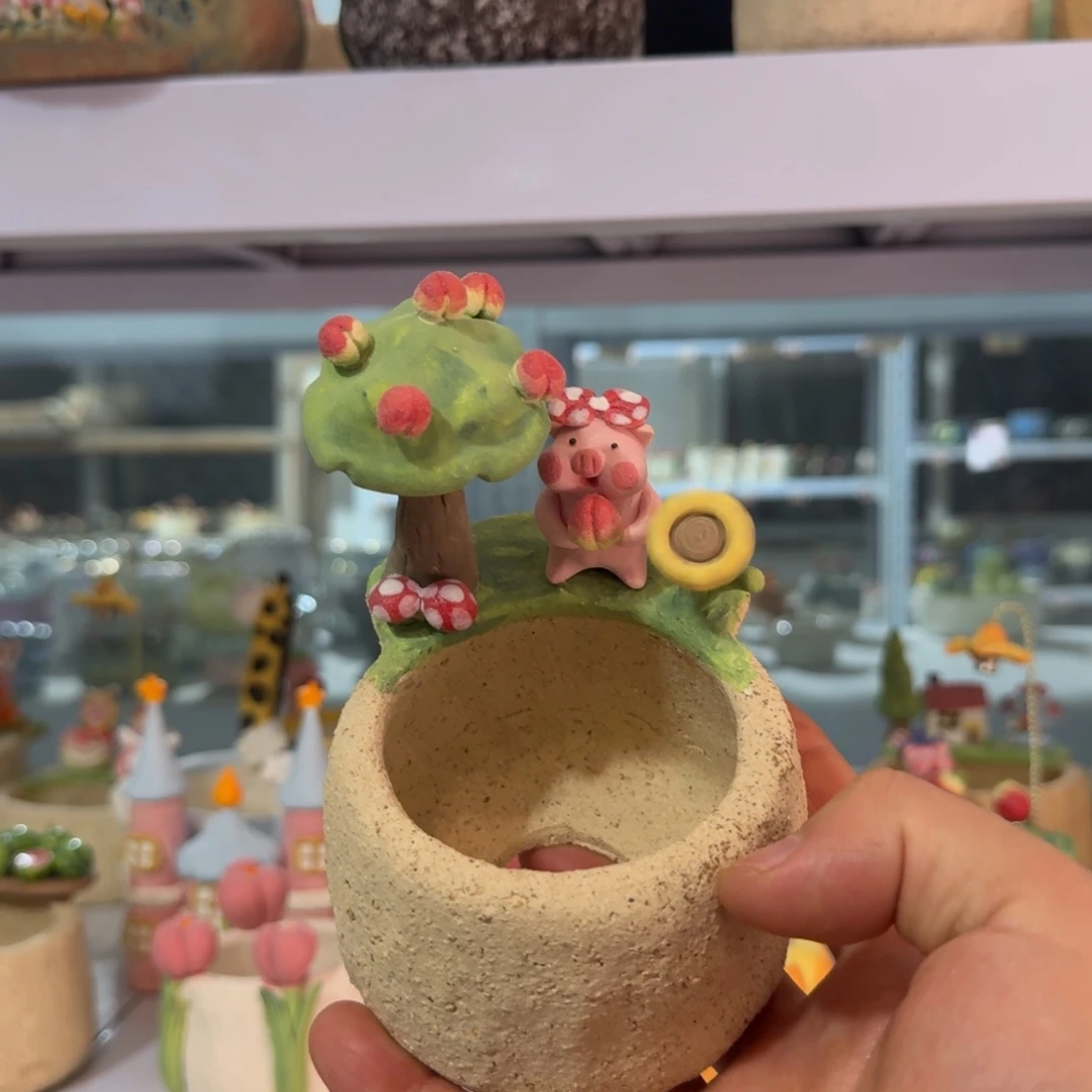 厂家直销手工花盆摆件