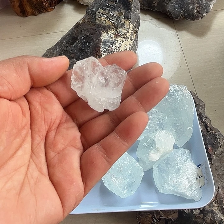 天然水晶原石未镶嵌水晶风*