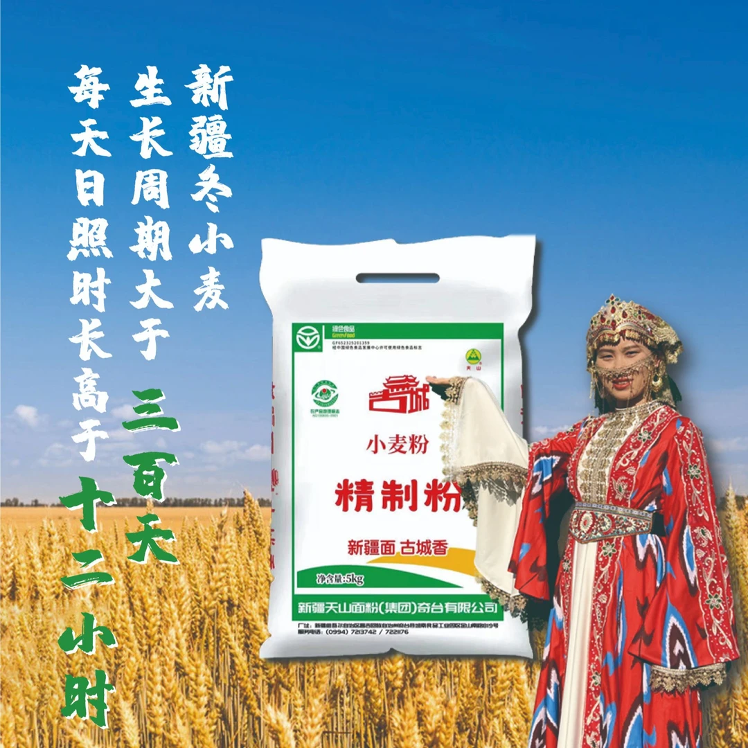 新疆天山古城小麦面粉【5KG】高筋粉无添加剂