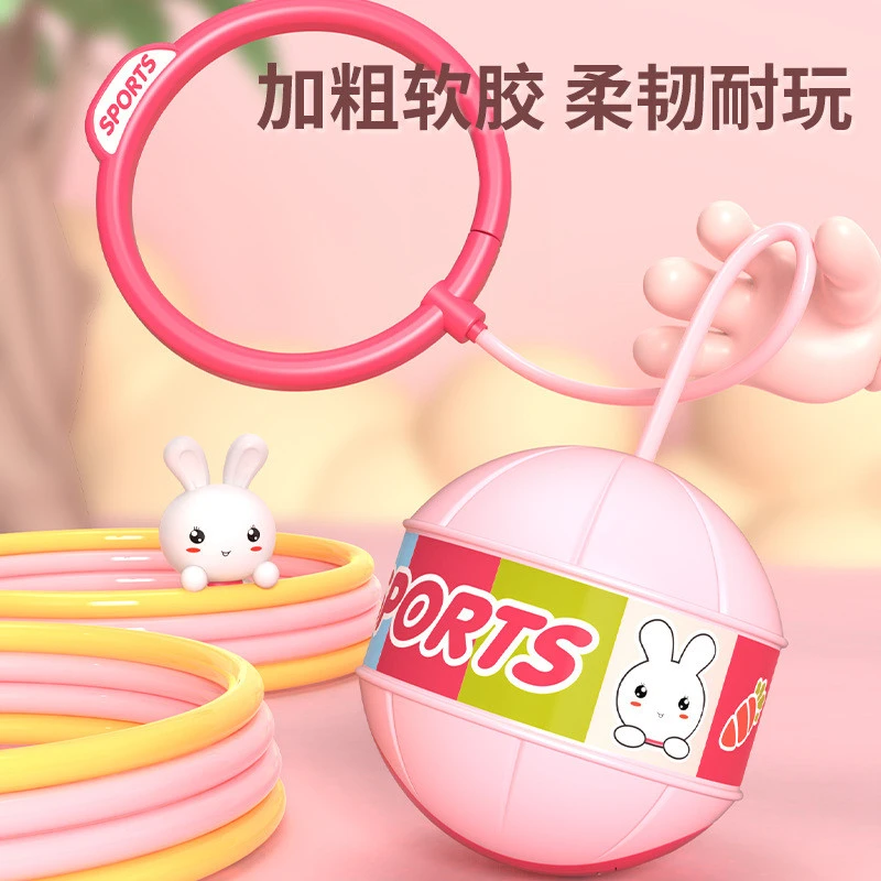 儿童脚环跳跳球套脚跳跳圈户外运动玩脚转呼啦圈甩腿闪光跳跳球具