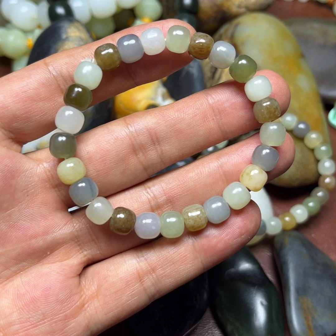 手链未镶嵌和田玉（糖玉）