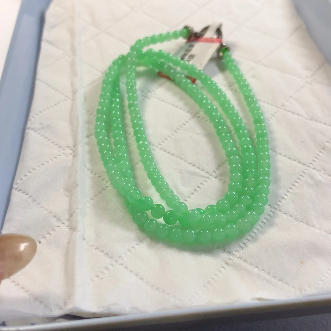 翡翠未镶嵌颈饰项链