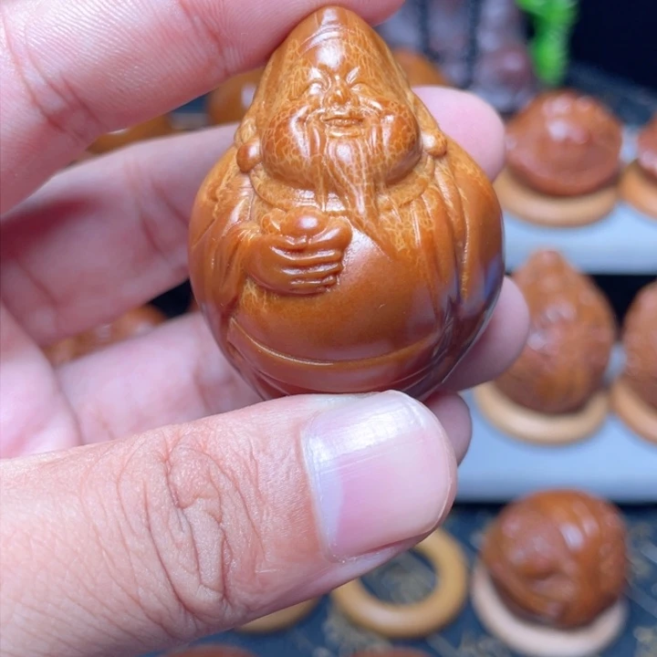 把件橄榄核光背小财神3.2单子