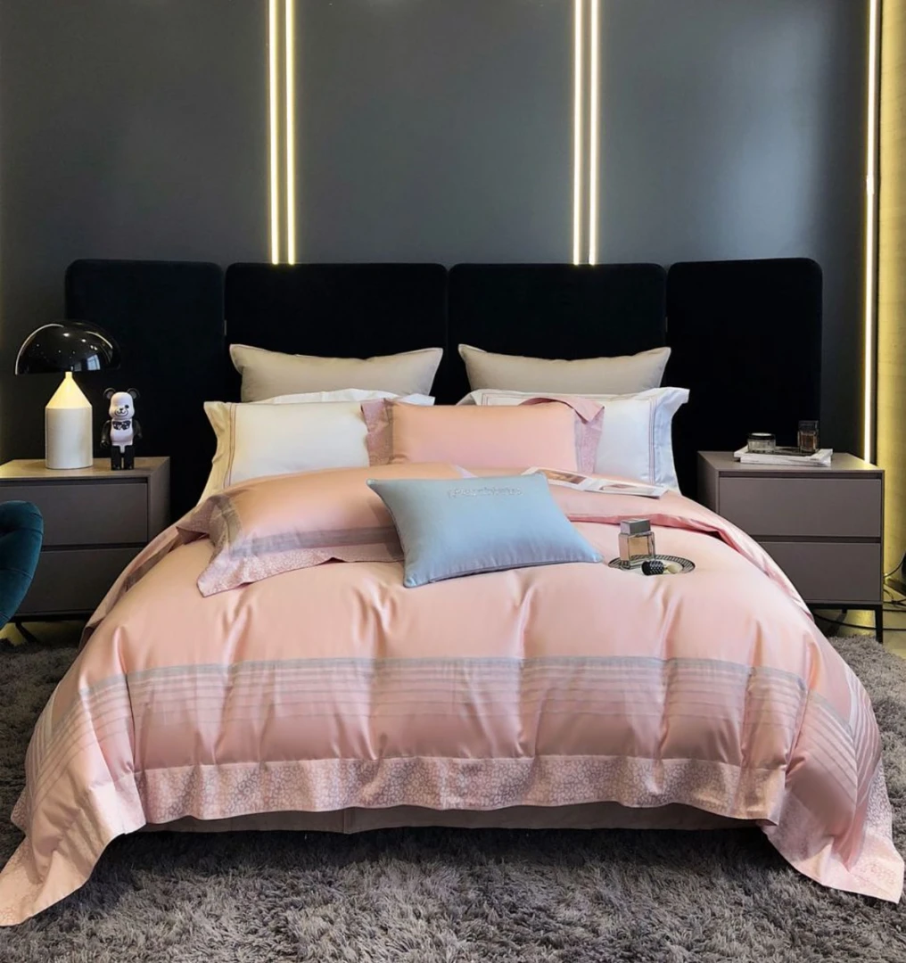 夏朵/顶奢系列/全棉长绒棉/拼色全工艺/四件套-圣卡洛斯