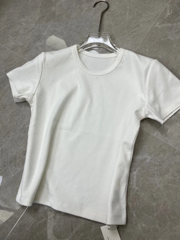法式T 女装百搭简约T 纯白简约白T内搭