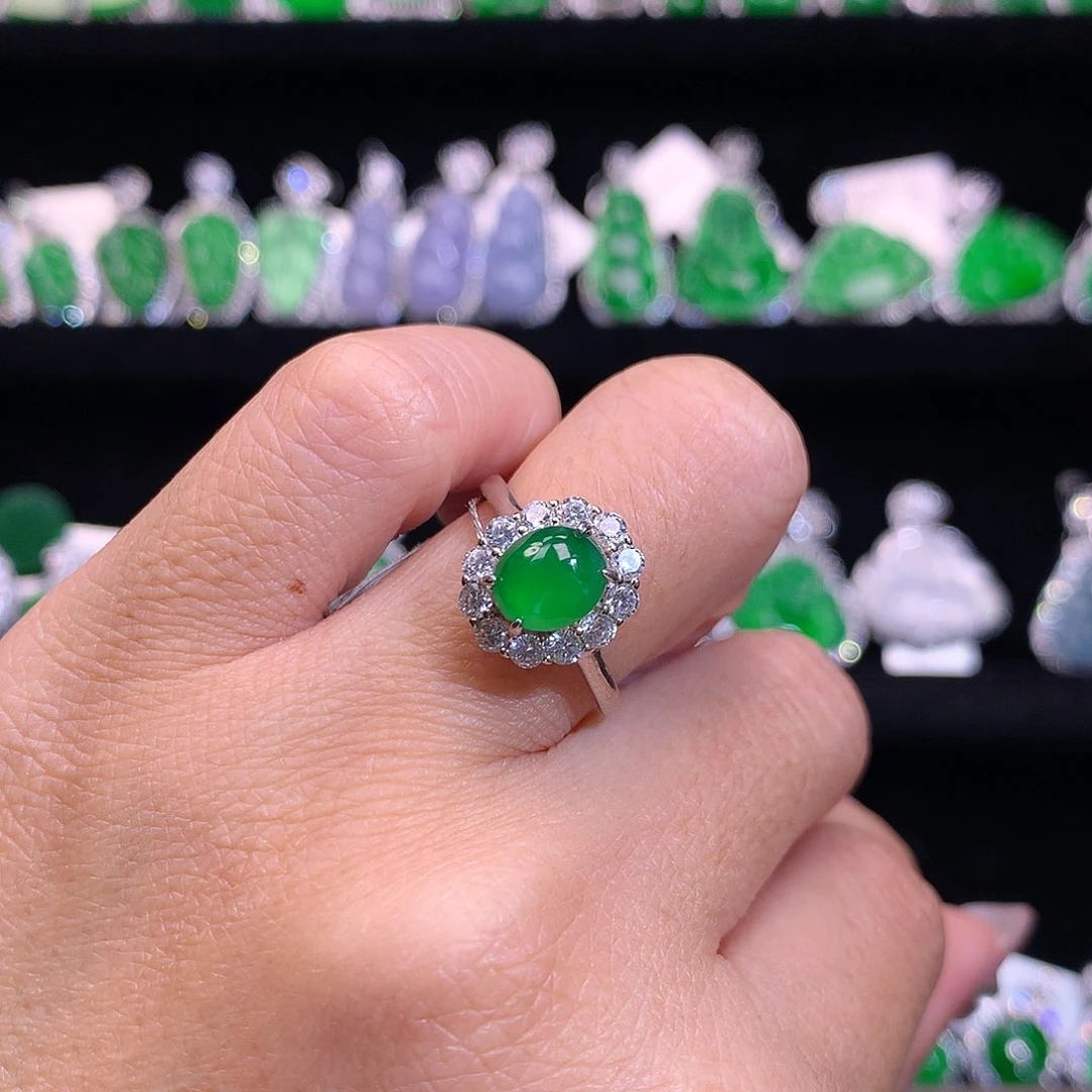 【闪购商品】银S925镶嵌戒指翡翠