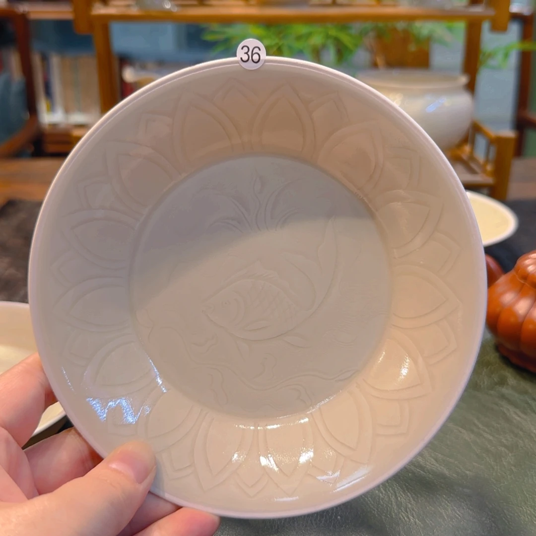 36号仿宋壶承 鱼纹 口15.8