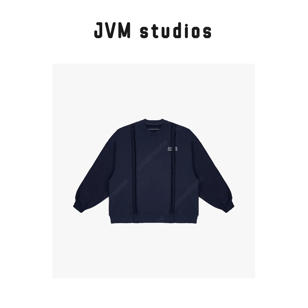 JVM『张喜儿』新款定制潮牌女装拼接连帽简约潮流秋季外套卫衣27723