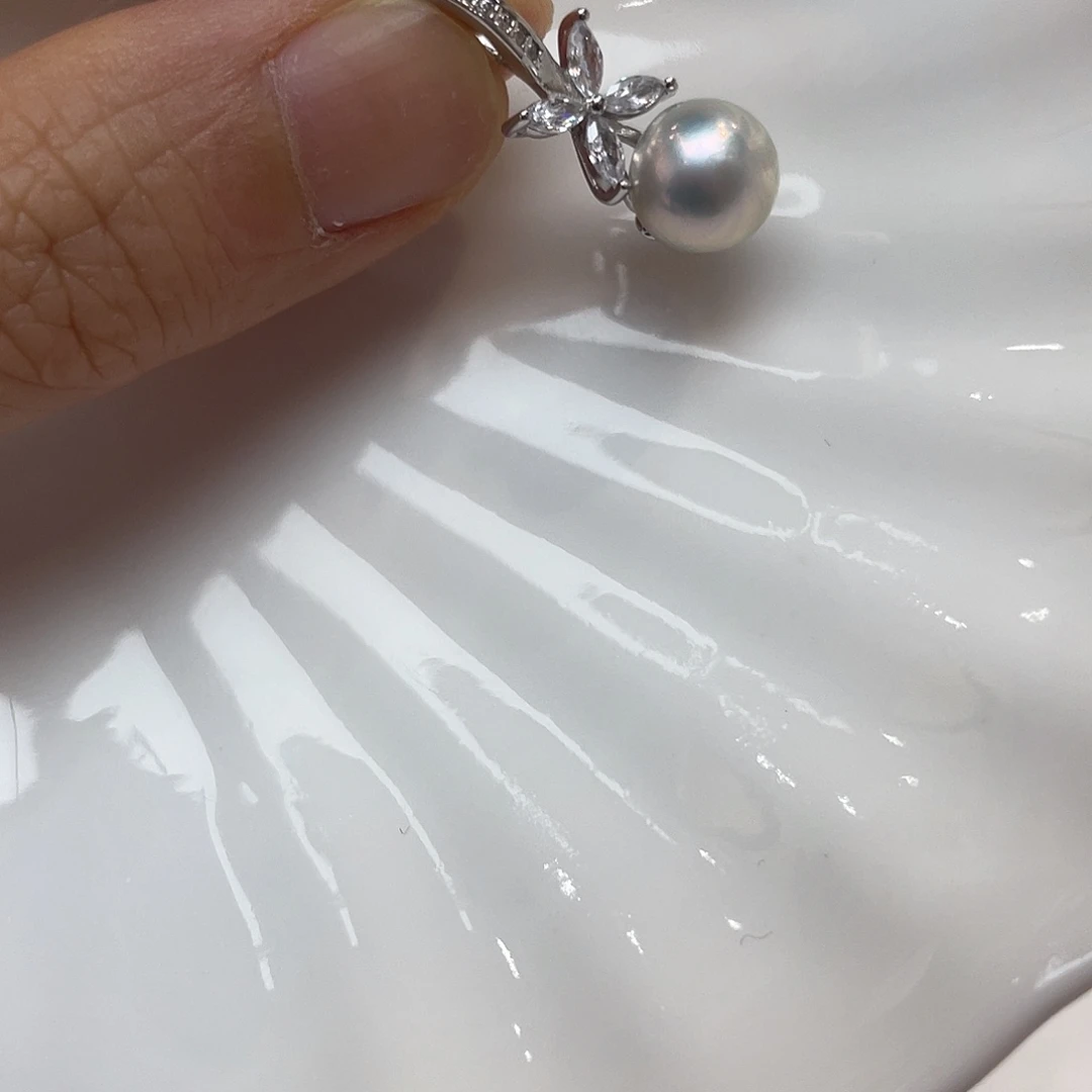 海水珍珠吊坠(不含链)银S925镶嵌