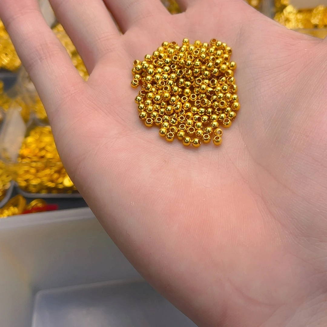锆石铜合金高货古法珠3mm50颗