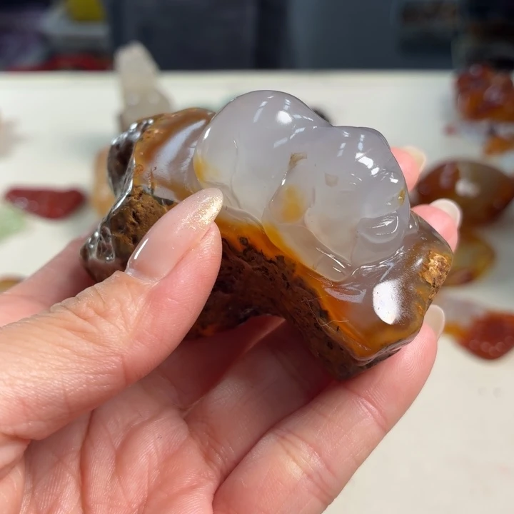 玛瑙/玉髓未镶嵌吊坠(不含链)