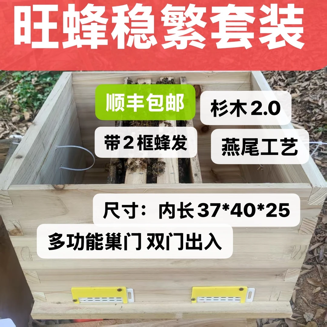 中蜂蜂群带脾带箱养蜂工具蜜蜂顺丰包邮